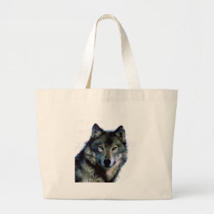 Wolf Portrait Large Tote Bag