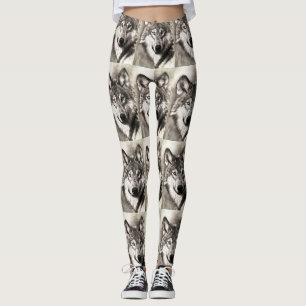 Wolf portrait leggings
