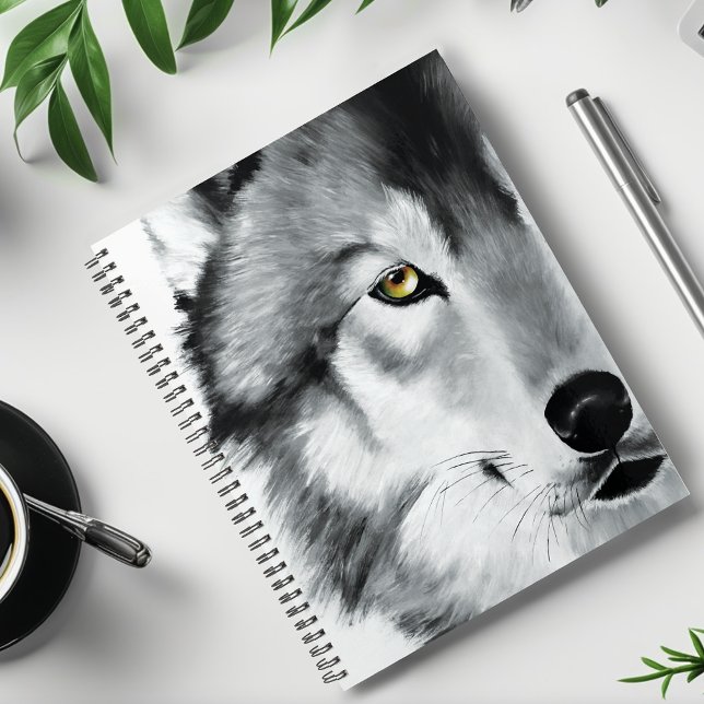 Wolf Portrait noir blanc (Créateur téléchargé)