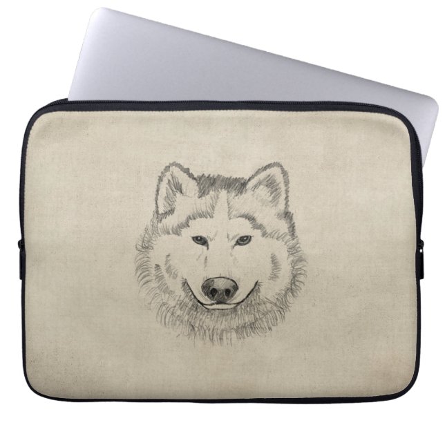 Wolf Power Laptop Sleeve (Front)