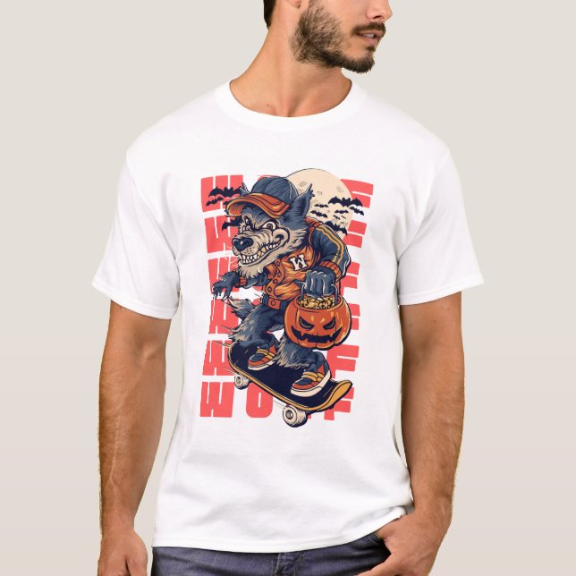 Wolf Print TShirt Design (Devant)