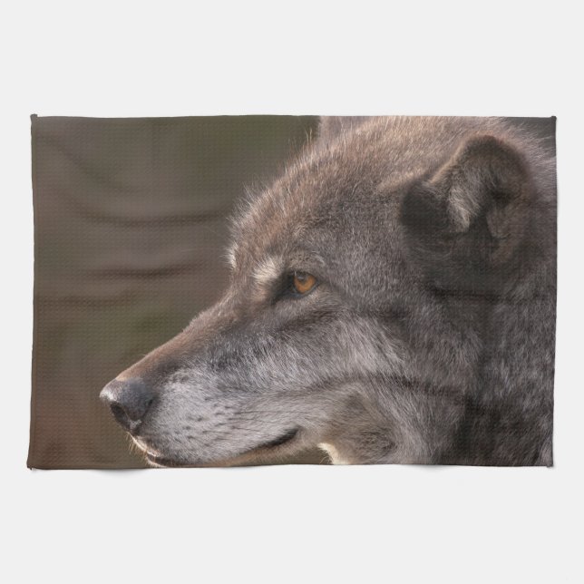 Wolf Profile Kitchen Towel (Horizontal)