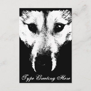 Wolf Pup Invitations Personalized Husky Wolf Card