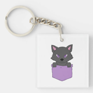 Wolf pup keychain