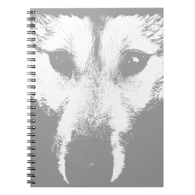 Wolf Pup Notebook Siberian Husky Pup Journal Book (Front)