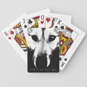 Wolf Pup Playing Cards Personalize Wolf Dog Cards