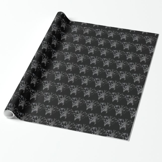 Wolf Pup Wrapping Paper Wolf Puppy Sled Dog Paper (Unrolled)