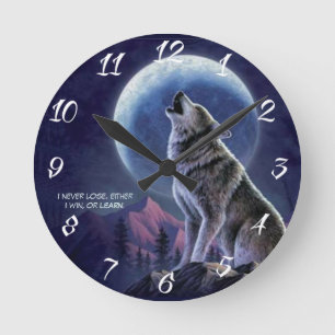 WOLF QUOTE ROUND CLOCK