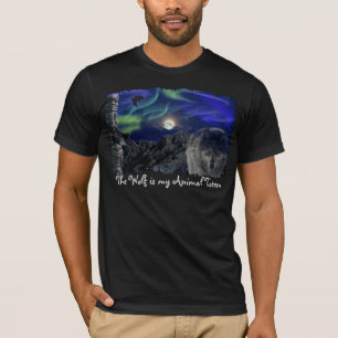 Wolf, Ravens, Totem Pole Animal Guide T-Shirt