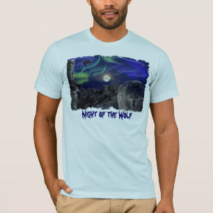 Wolf, Ravens, Totem Pole & Aurora T-Shirt