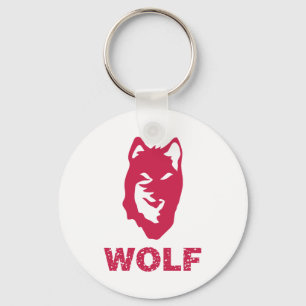 Wolf (Red) Keychain
