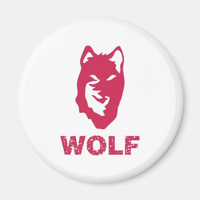 Wolf (Red) Magnet (Front)