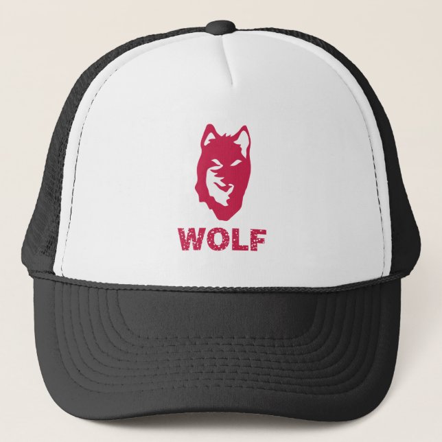 Wolf (Red) Trucker Hat (Front)
