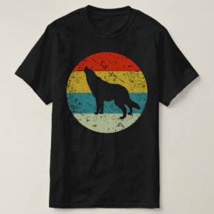 wolf retro vintage silhouette 70s T-Shirt