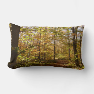 Wolf Rocks Trail in Autumn Pennsylvania Landscape Lumbar Pillow