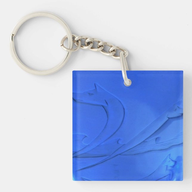 Wolf Room at Hotel de Glace, Quebec, Canada Keychain (Front)
