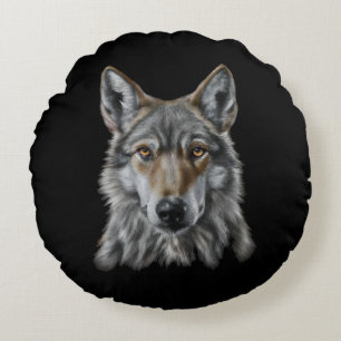 Wolf Round Pillow