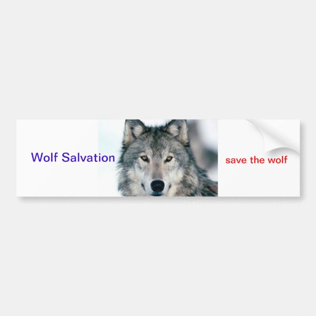 Wolf Salvation Bumper Sticker (Front)