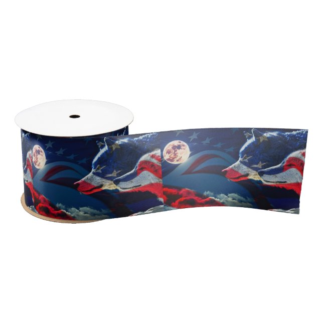 Wolf Satin Ribbon (Spool)