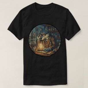 Wolf Scientist - Vintage Alchemist Lab Research T-Shirt