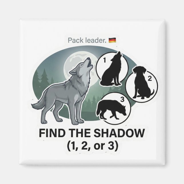Wolf Shadow Matching Magnet (Front)
