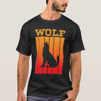 Wolf Shadow Silhouette At Sunset T-Shirt