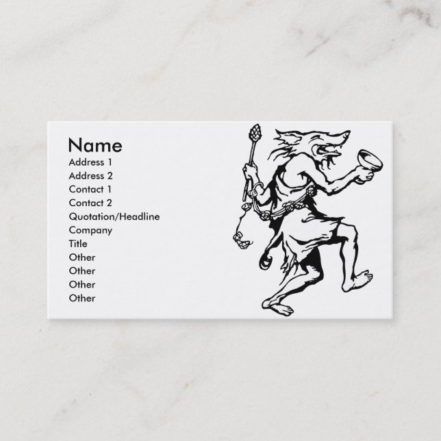 Wolf Shaman Business Card (Front)