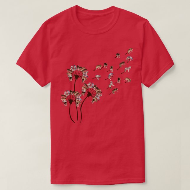 Wolf Shirt Dandelion Wolf Lover (Design Front)