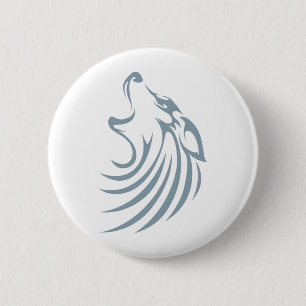 Wolf Shirts   Cool Custom Wolf Shirts Logo 2 Inch Round Button