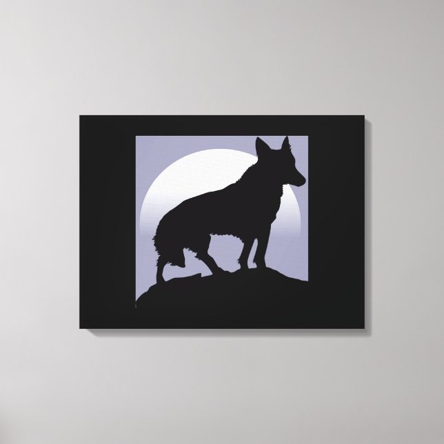 WOLF SILHOUETTE CANVAS PRINT (Front)