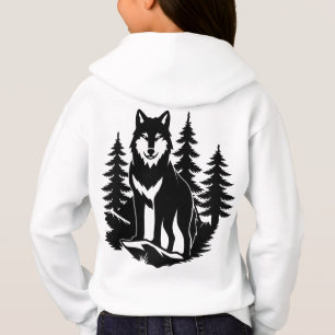 Wolf Silhouette in Forest
