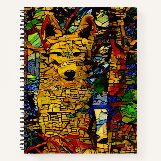Wolf sitting  notebook (Front)