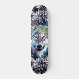 Wolf Skateboard - Blue Wolf Skateboard 