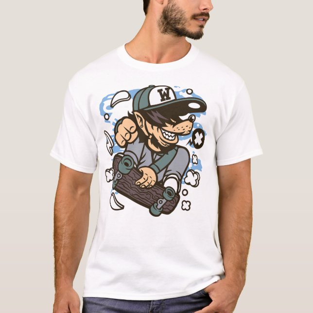 Wolf skater T-Shirt (Front)
