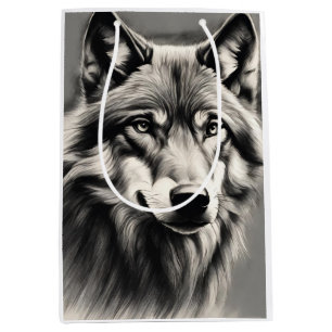 Wolf Sketch Medium Gift Bag