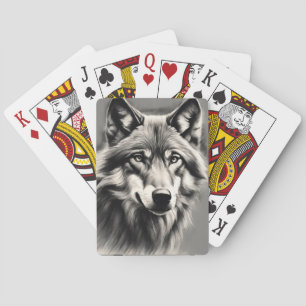Wolf Sketch Playing Cards