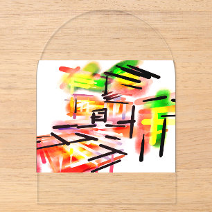Wolf sky autumn acrylic invitations