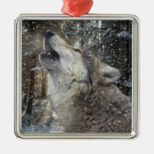 Wolf Song - Pastel Metal Ornament