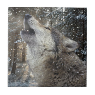 Wolf Song - Pastel Tile