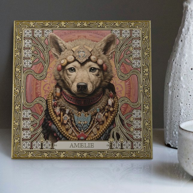 Wolf Spirit Animal Carpetpunk Altarpiece Happycore Tile (Creator Uploaded)