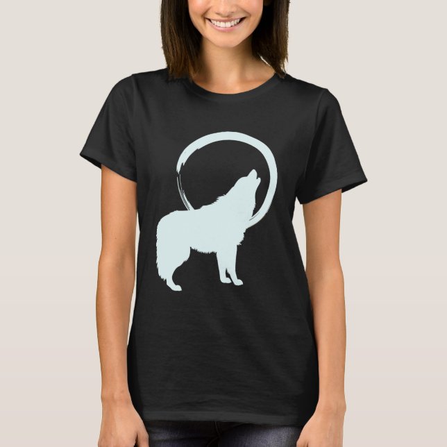 Wolf Spirit Animal Sacred Shaman Native American C T-Shirt (Front)