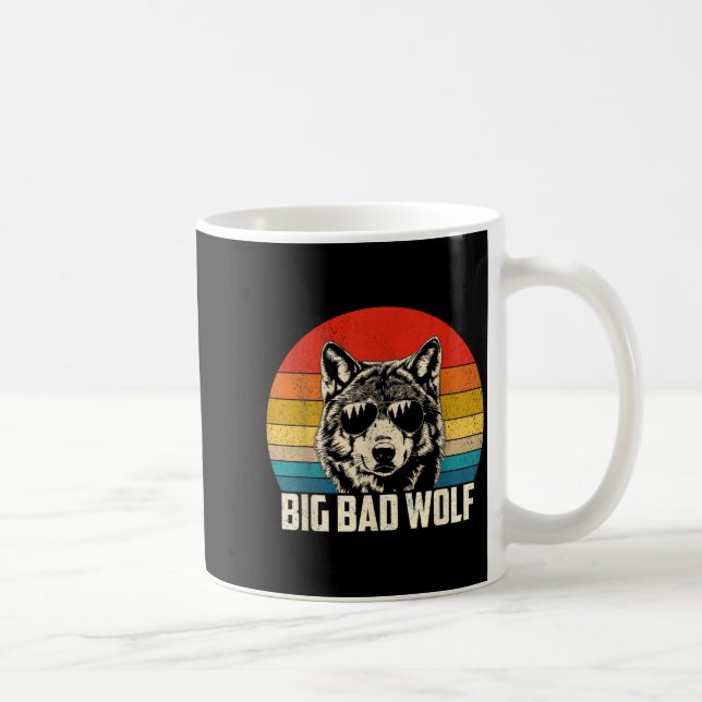 Wolf spirit big and bad wolf wolf pack funny wolve coffee mug (Right)