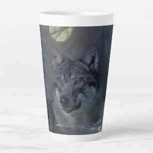 Wolf Spirit Full Moon Latte Mug