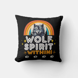 Wolf Spirit Within Throw Pillow