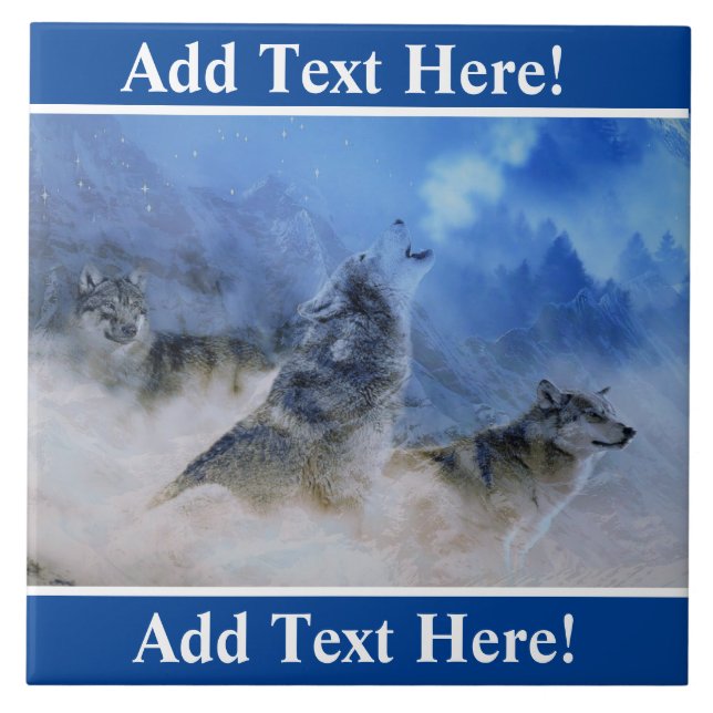 Wolf Spirits Ceramic Tile (Front)