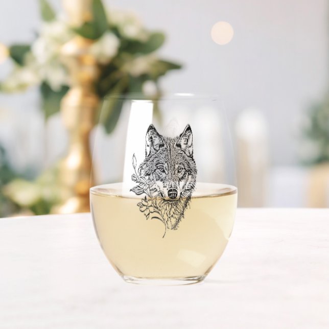Wolf Stemless Wine Glass (Insitu (Wedding))
