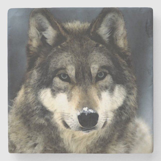 Wolf Stone Coaster (Front)