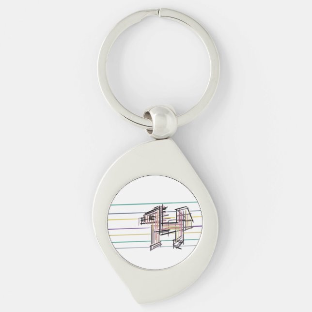 Wolf summer joy  keychain (Front)