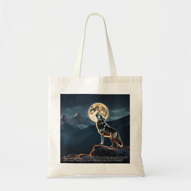 Wolf Symbolism Tote Bag (Front)
