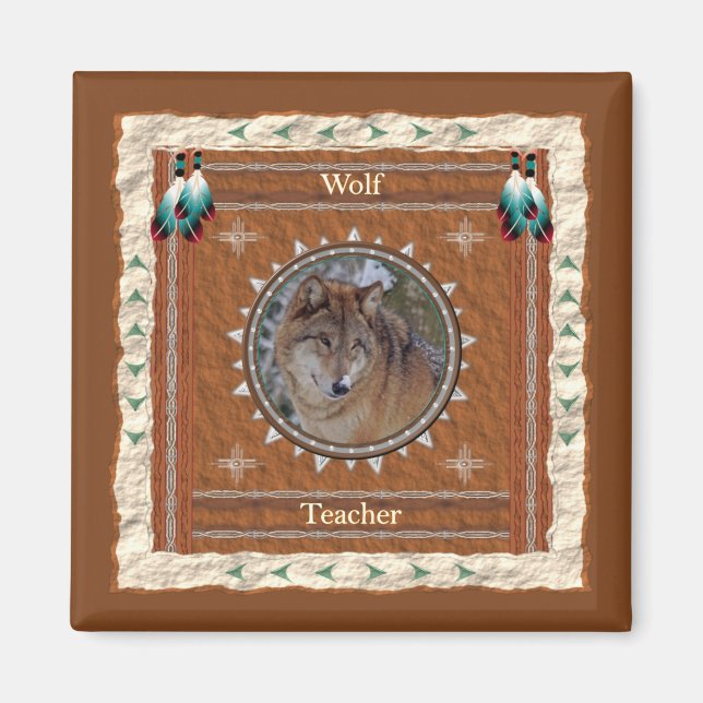 Wolf Teacher Energy Magnet (Front)